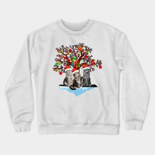 Cats Christmas Tree Crewneck Sweatshirt